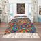Designart 'Hand Drawn Pattern with Floral Elements' Bohemian & Eclectic Bedding Set - Duvet Cover & Shams